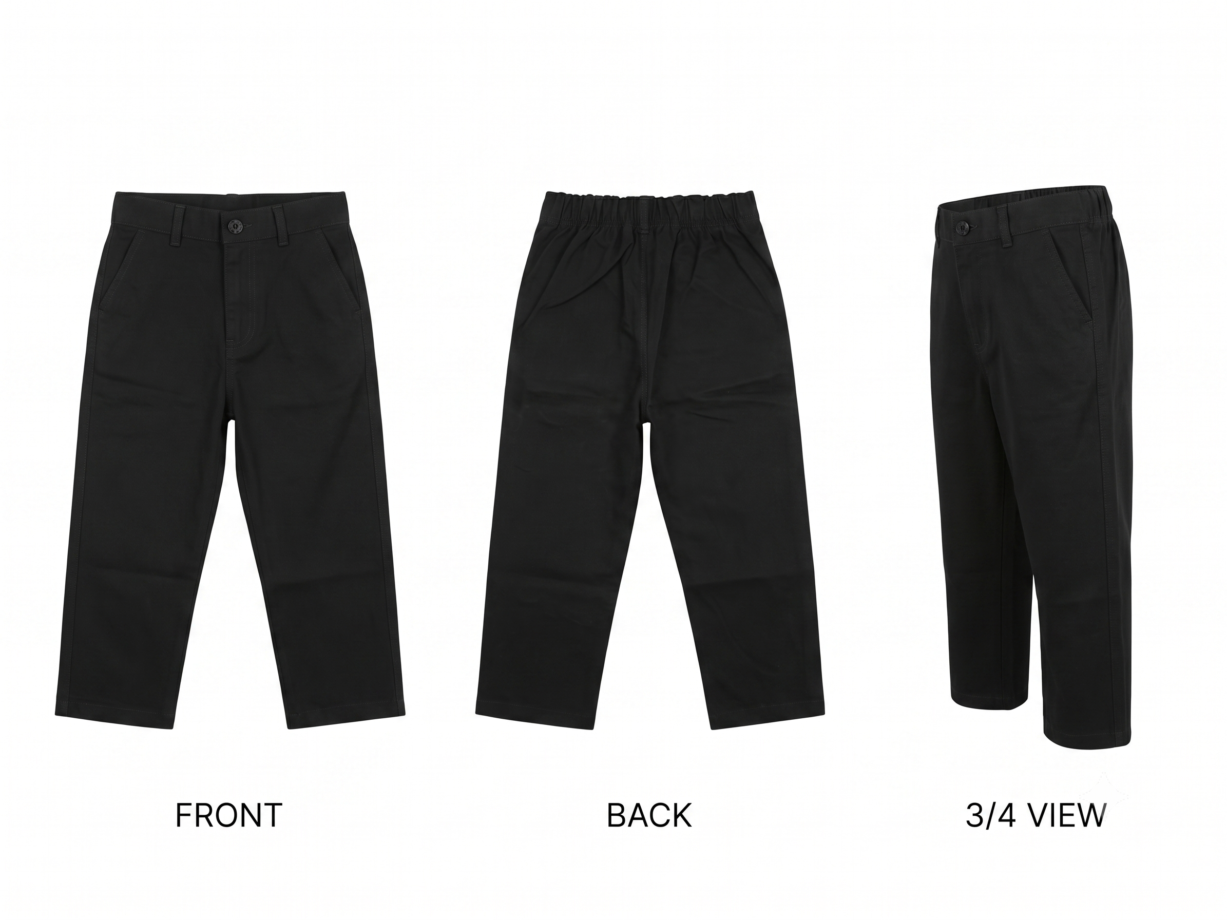Essential Black Straight-Leg Pants