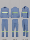 Light Blue Reflective Workwear Set – 2 Piece