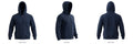 Men's Navy Full-Zip Hoodie