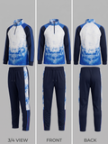 Navy & Blue Quarter-Zip Tracksuit Set